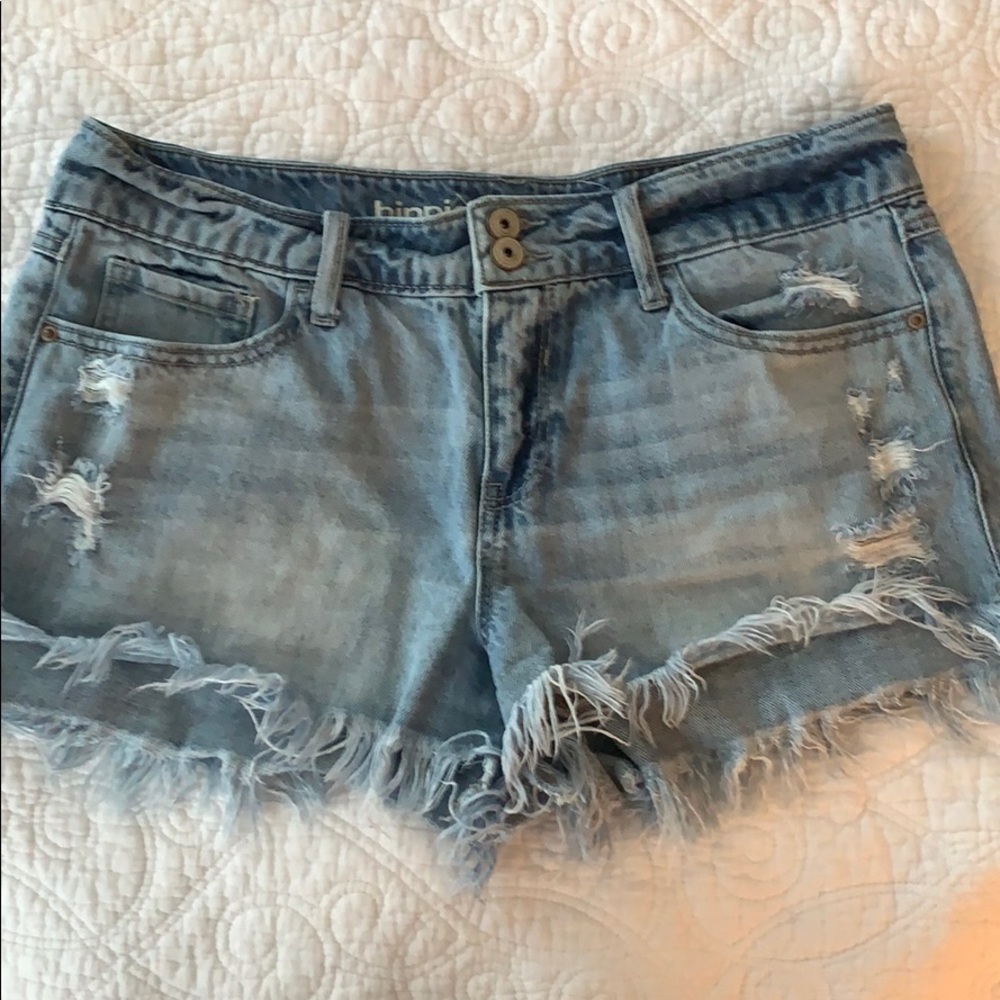 Jean shorts - high low shortie - Hippie Laundry